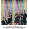 ShinyBeauty Rainbow Foil Fringe Curtains 2 Pack 3FTx8FT Metallic Tinsel