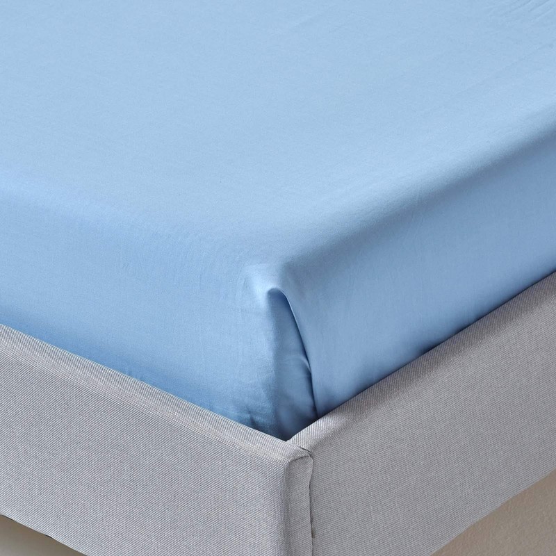 Homescapes 200 Thread Count Ultrasoft - Plain Blue Double Flat