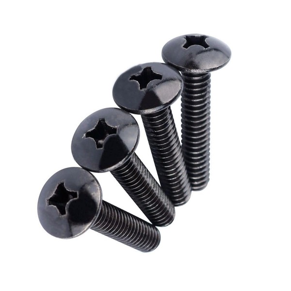 VAMUOEFL 1/4-20 x 2 Truss Head Machine Screws Black Finish,