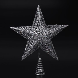 NICEXMAS Christmas Tree Topper Star Christmas Tree Decoration Star Treetop Decor,25cm