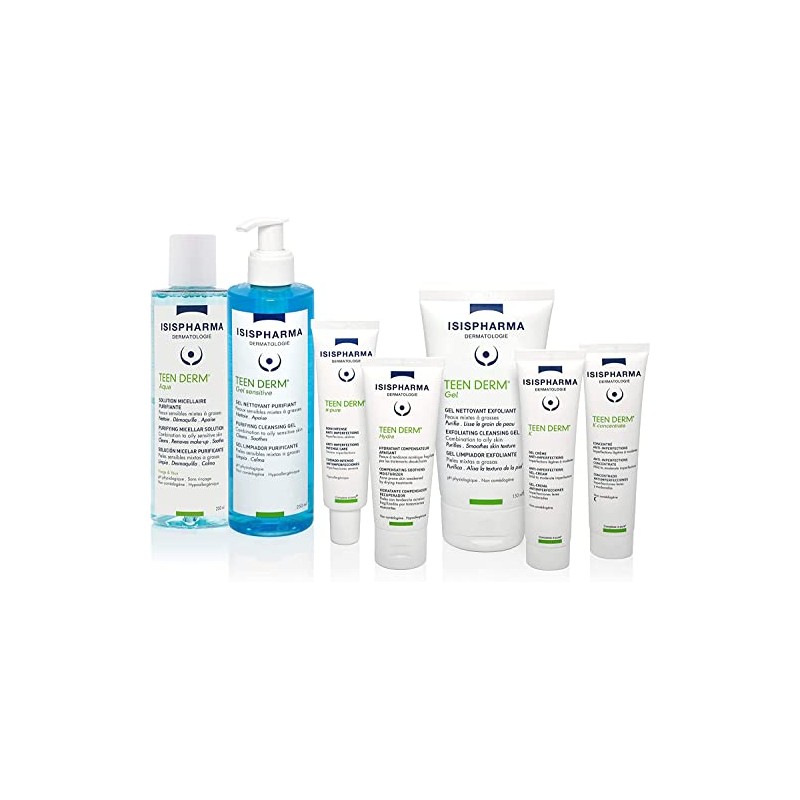 Isispharma Teen derm Gel Sensitive 250 ml, gel de limpieza