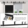 CCJH 6.6FT Ceiling Mount Bracket Sliding Barn Door Hardware Kit
