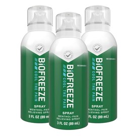 Biofreeze Menthol Spray 3 FL OZ Colorless Aerosol Spray Associated with Sore Muscles, Arthritis, Simple Backaches, and Joint Pain (Packaging May Vary) (3)