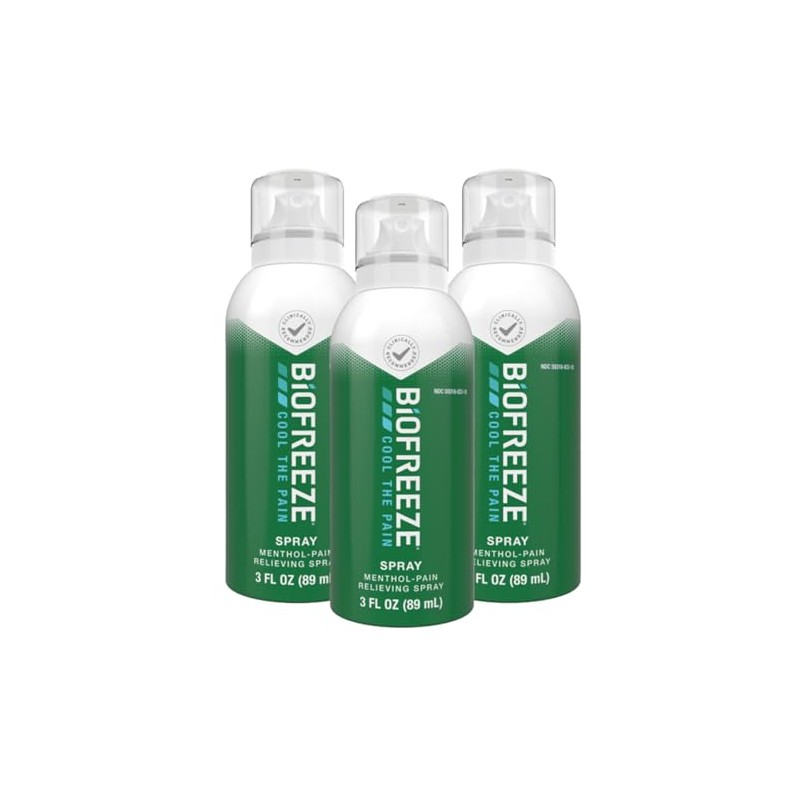 Biofreeze Menthol Spray 3 FL OZ Colorless Aerosol Spray Associated