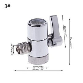 Ocobudbxw Water Filter Tap Diverter Valve Ro System 1/4 Inch 2.5/8 Inch 3/8 Inch Pipe Connector Water Purifier Water Separator Diverter Valve Single Cut Switch