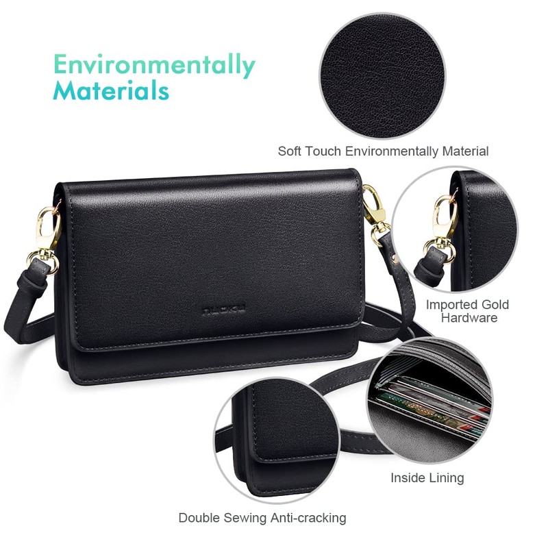 nuoku Women Small Crossbody Bag Cellphone Purse Wallet with RFID