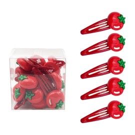 Tomato Hair Clip - 20 Pcs Cute Tomato Hair Barrettes, Fruit Theme Headwear Photo Props, Vegetable Hair Accessories for Girls Toddlers Kids (Tomato)