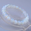 Justinstones Synthetic Opalite Moonstone Glass 8mm Round Beads Stretch Bracelet
