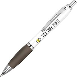 Rude Pen, Funny Ballpoint Office Accessory, Banter Stationery, Black Ink - F You Very Much PEN24