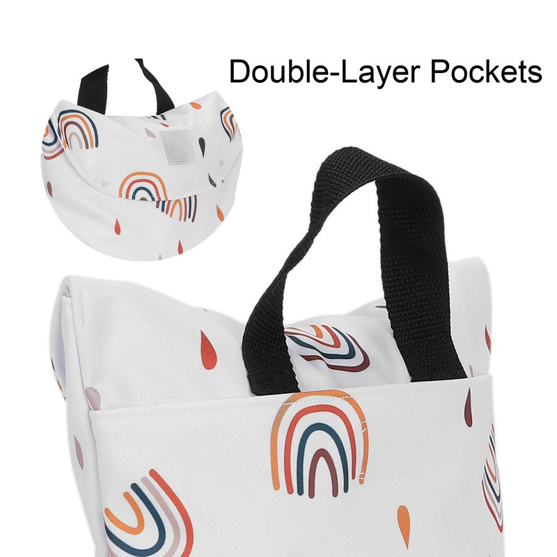Baby Cloth Diaper Bag Waterproof DoubleLayer Pocket Fashionable Baby Outing
