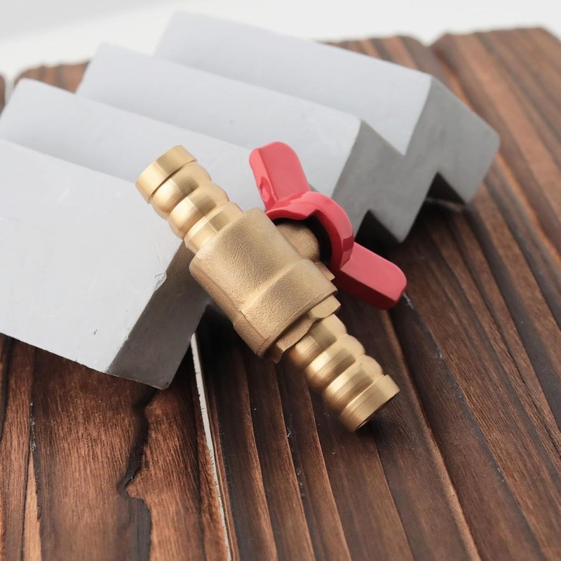1/2" Brass Pex Ball Valve with Red Handle for Shutting