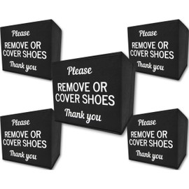 RE GOODS Shoe Covers Box - Real Estate Agent Supplies, Disposable Shoe Bootie Holder For Realtor Listings and Open Houses, Please Cover or Remove Shoes Bin, Shoe Bootie Basket (5)
