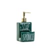Ceramic soap Dispenser with Sponge Holder for Kitchen Sink Bathroom