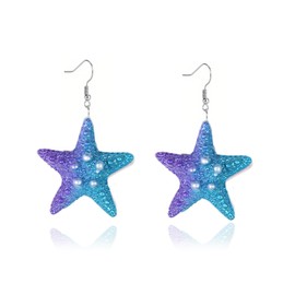 Starfish Earrings for Women Gold Shell Seashell Statement Earrings Ocean Accessories Trendy Jewelry Outfits for Women