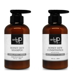 Level Up Bronze Package Honey Dew Shampoo + Honey Dew Conditioner Safe for All Hair Types and Human Hair Wigs Weaves and Extensions