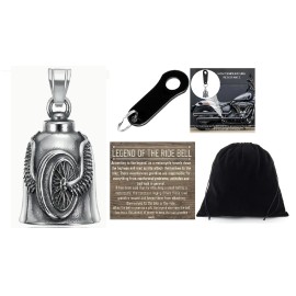 THE RIDE BELL Flying Wheel RIDE BELL 4 Harley Motorcycles Bagger Custom Softail Lucky Charm