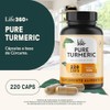 Life360 Cúrcuma Pura 220 Cápsulas Alta Absorción Raíz 1300 Por