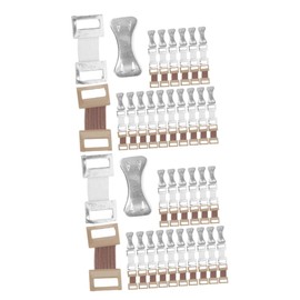 FOMIYES 100 Sets Reusable Metal Bandage Fixators Compact Aluminum Bandage Clips Vet Wrap Buckles