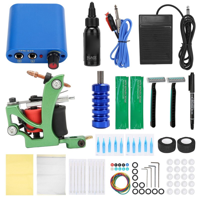 Complete Tattoo Machine Kit Professional Tattoo Coils Machine Tattoo Clip