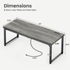 Huuger 63 Inch Desk with Power Outlets & USB-C, Deeper