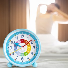 Children's Digital Alarm Clock, Children's Alarm Clock, No Ticking, Learning Alarm Clock, Analogue Night Light, Children's Alarm Clock, School Gift for Children, Light Alarm Clock for Boys and Girls