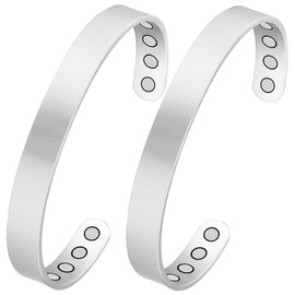 Feraco Copper Magnetic Bracelet for Men Women, 99.99% Pure Copper Cuff Bangle with Effective Neodymium Magnets, Copper Jewelry Gifts, metal, no gemstone