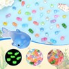 42pcs Mini Resin Animals, Mini Glow Ocean Animal Statue Tiny