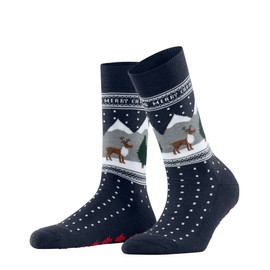 Burlington Ladies Slipper Socks, Blue Space Blue 6116
