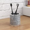 SHYFOY Bathroom Accessories Set, 3 Piece Silver Crystal Crushed Diamond