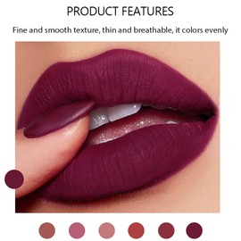 6 Colors Velvet Matte Lipstick Set - Long-Lasting Colors - Moisturizing, Smooth, Waterproof & Gift Boxed - Ideal Makeup Kit