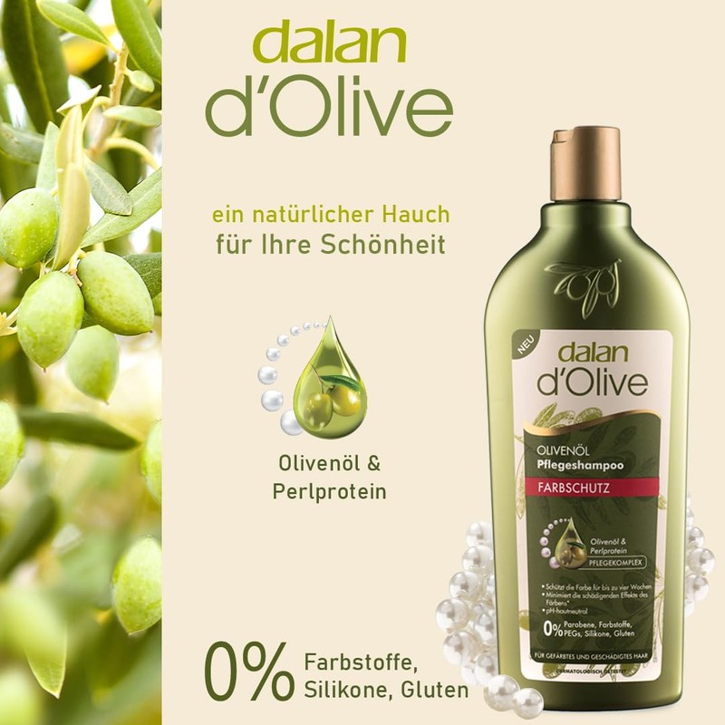 2 x Dalan d'Olive Shampoo Colour Protection Colour (Each 400