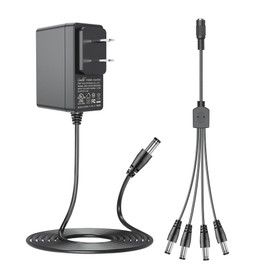 Omilik 6FT UL Listed AC Adapter Compatible with Lemax # 74707 74706 4.5 Volt Spooky Town Accessory Lemax Christmas Village Accessory 74227 74228 74231 54387 54388 74201 with 4 Long Output Jacks