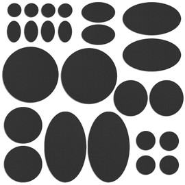 24Pcs Down Jacket Repair Patches Waterproof Tenacious Tape Repair Patches Kit for Jackets Coats Clothing Tents Sleeping Bags, Color and Shape Options, Round