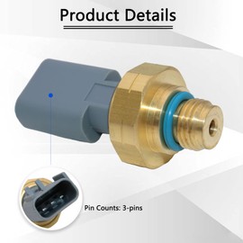 KEJSTED 4928594 Exhaust Gas Pressure Sensor EGR Replacement for Cummins ISX ISM ISC ISB ISL Diesel Dodge Ram 2500 3500 6.7L 4921746 4087989