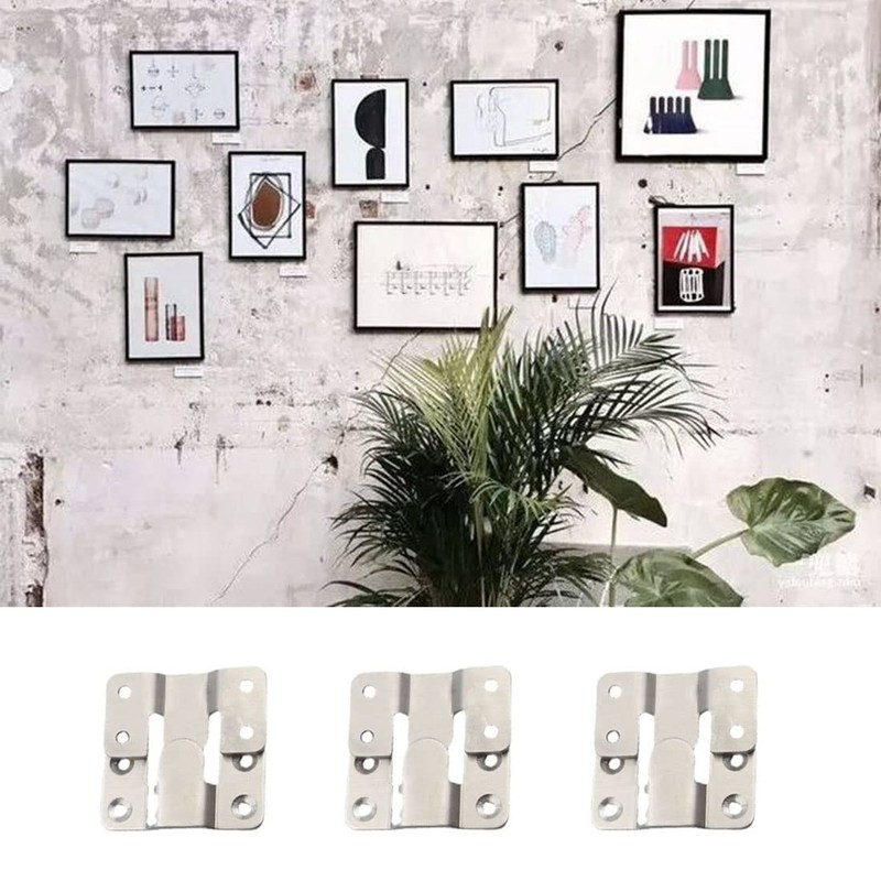10 Pieces of Picture Frame Embedded Concealed Bracket, Heavy Interlocking