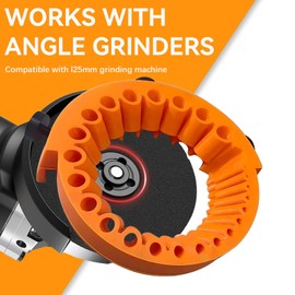 MURANEST Drill Bit Sharpener for Angle Grinder – Handheld Power Drill Bit Grinding Attachment, Compatible with 2-13mm Bits (Fits Most Twist Drill Bits), Easy to Use & Durable (1-Pack)