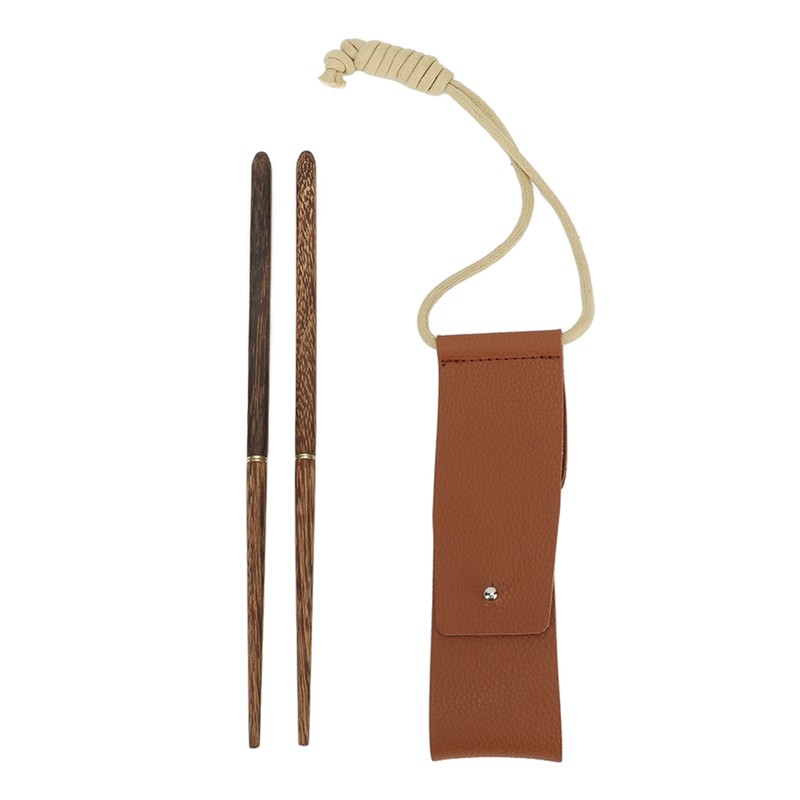 Foldable Wood Chopsticks Portable Detachable Wooden Flatware Chopsticks for Outdoor