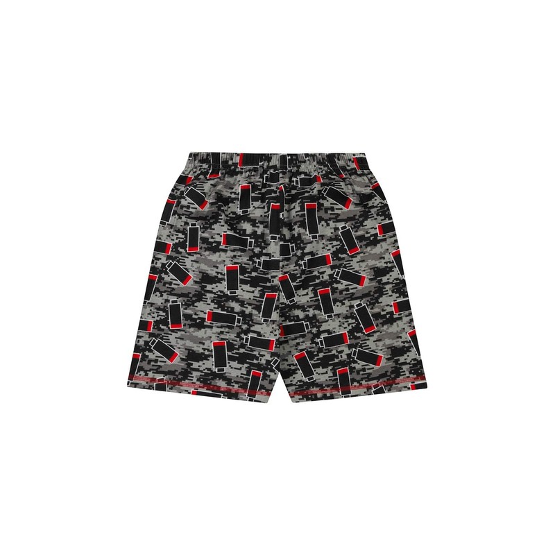 Boy's Not Sleeping Just Recharging Short Cotton Pyjamas Grey Red