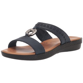 Easy Street Women's Talia Wedge Sandal, Navy, 6.5