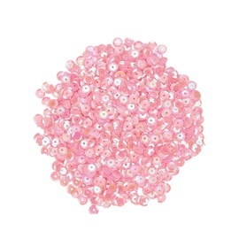 MECCANIXITY Loose Sequins Iridescent Sequins 2400Pcs Cup Sequins Embroidery Sequins for Jewelry Making Crafts Sewing,Pink