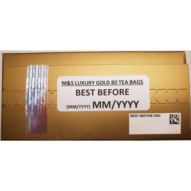 Marks and Spencer UK. Luxury Gold Range Teabags 80 Bags.