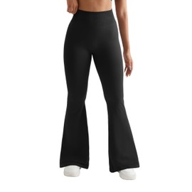 DOULAFASS DOULAFASS Women Scrunch Bums Leggings Gym Bootcut Yoga Pants Sports Flared Leggings Workout Gym Dance Ladies Yoga Pants 31" Inseam