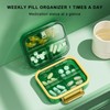 Weekly Pill Box, GLAMFORT Portable Daily Pill Organiser, Small Travel