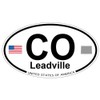 US Decal, Inc. Leadville, Colorado Oval Sticker