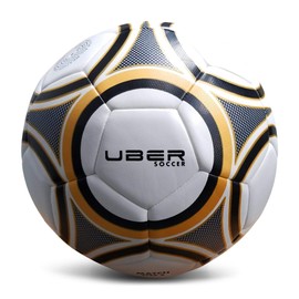 Uber Soccer Thermofusion Match Soccer Ball (4, Gold/Black)
