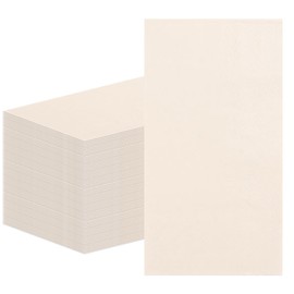 100Pcs Disposable Hand Towels Bulk Beige Embossed Paper Towel Kitchen Bathroom Decorative Napkins for Party Dinner Celebrations Supplies 4 x 8 Inches