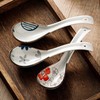 5 Pieces Chinese Soup Spoon, Ceramic, Retro Chinese Ramen Soup