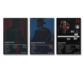 Yuangoes 3-Pack Bryson Poster Tiller Rapper Music Album Art Canvas Posters - Trapsoul Themed, 08x12inch (20x30cm), 3pcs Style-4