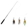 TTcat Cat Feather Wand Toys,Retractable Wand Toy with 3 Mini