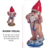 Garneck Funny Garden Resin Gnome Ornament Garden Gnome Figurine Cartoon